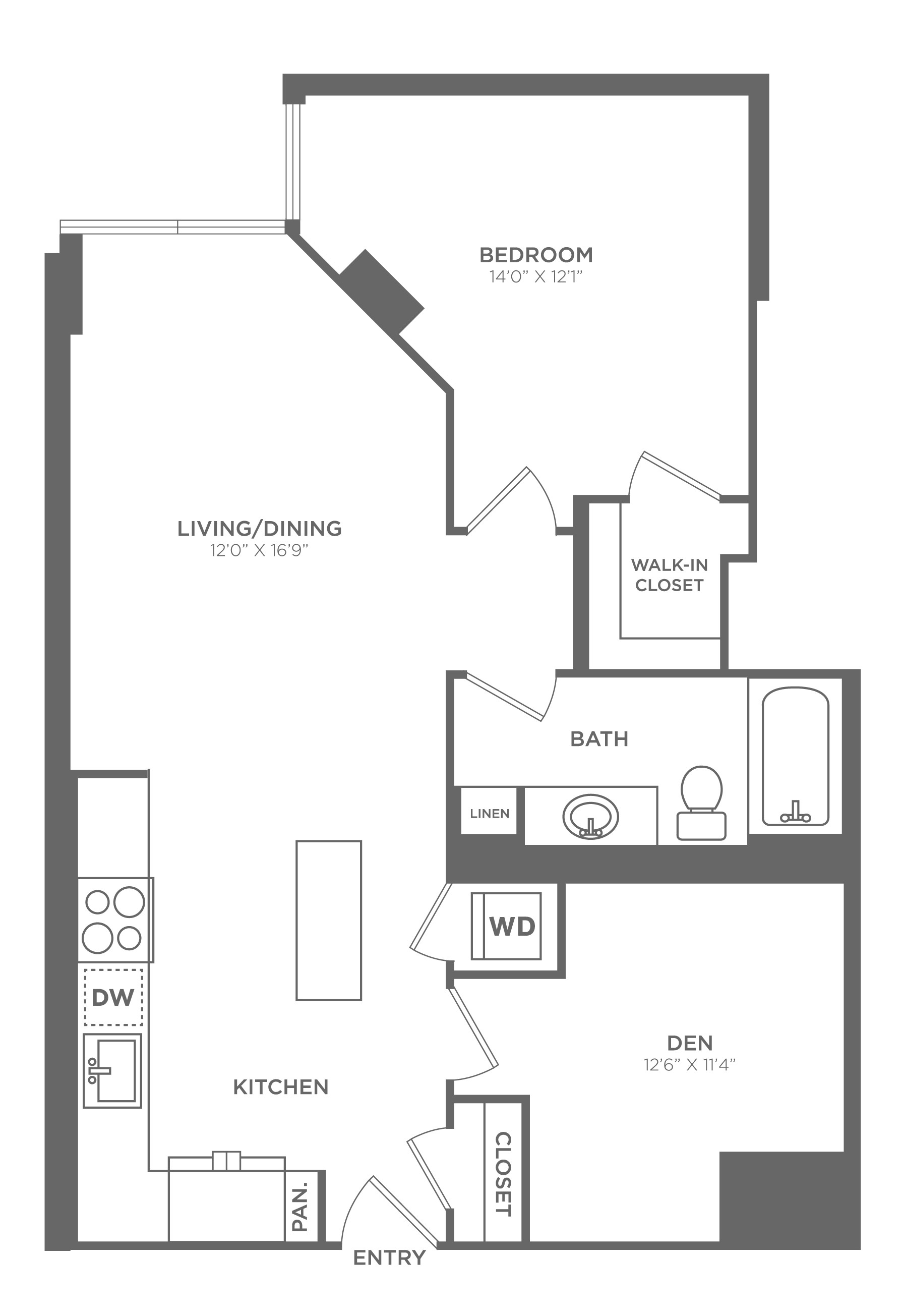 Floor plan layout diagram for AD1-R